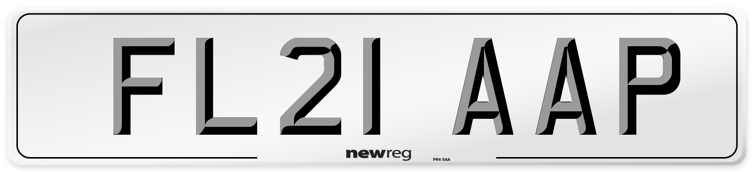 FL21 AAP Number Plate from New Reg